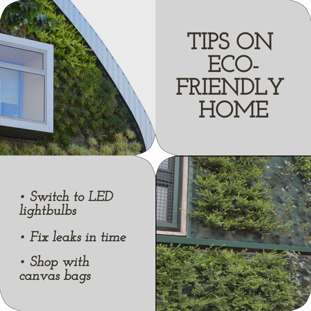 Szablon projektu Advices on  Eco-Friendly Home Construction Animated Post