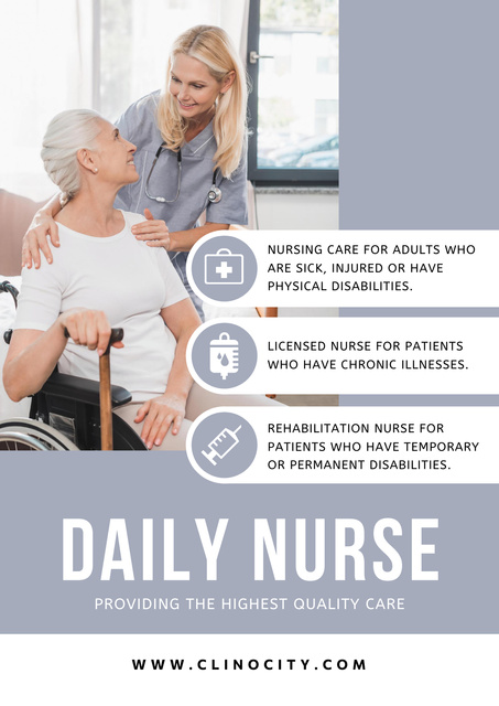 Nursing Services Offer Poster Modelo de Design