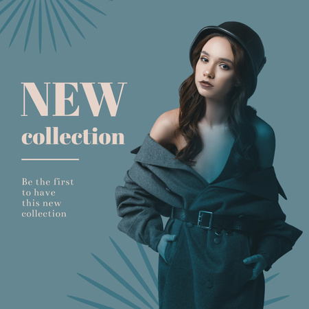 Designvorlage Fashion Ad with Stylish Woman für Instagram