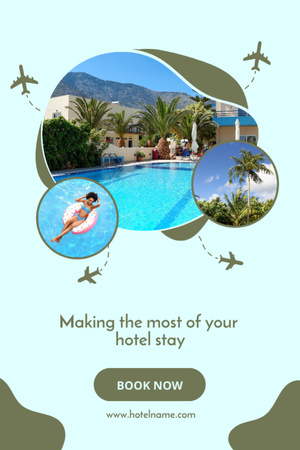 Ontwerpsjabloon van Flyer 4x6in van Awesome Hotel In Mountains Offer With Booking
