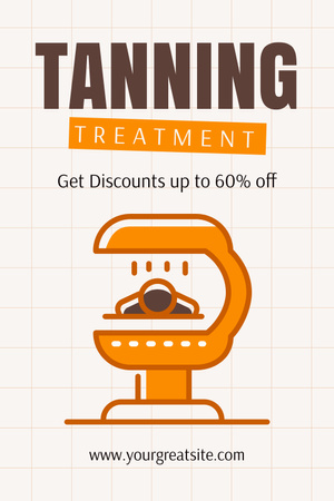 Discount Tanning Treatment Service Pinterest Design Template