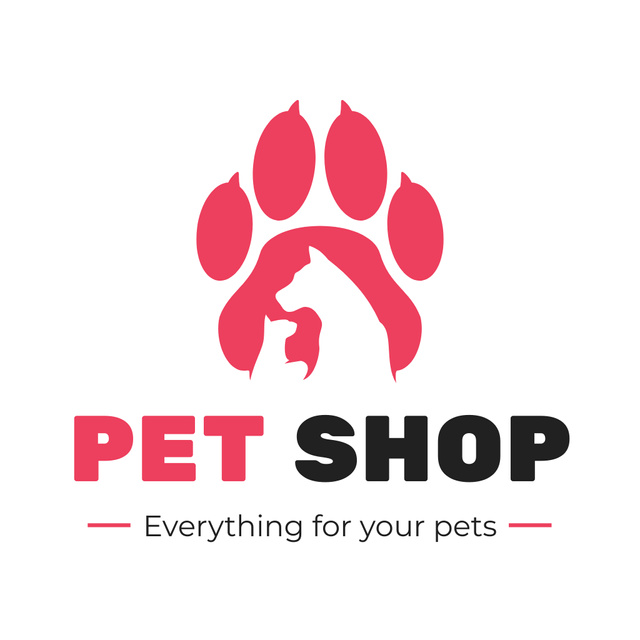 Ontwerpsjabloon van Animated Logo van Everything You Need Is in the Pet Shop