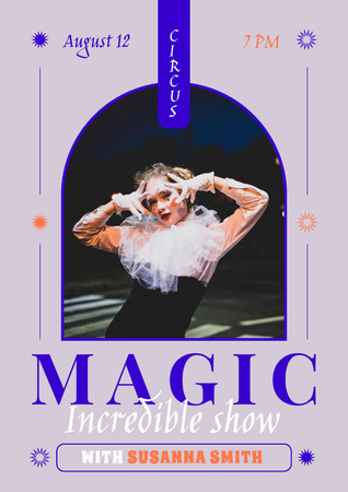 Ontwerpsjabloon van Poster van Magic Theatrical Show Ad