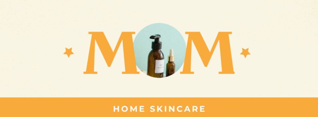 Home Skincare Offer on Mother's Day Facebook cover – шаблон для дизайну