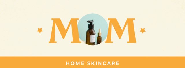 Ontwerpsjabloon van Facebook cover van Home Skincare Offer on Mother's Day