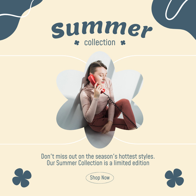 Sale Announcement of New Summer Collection for Women Instagramデザインテンプレート