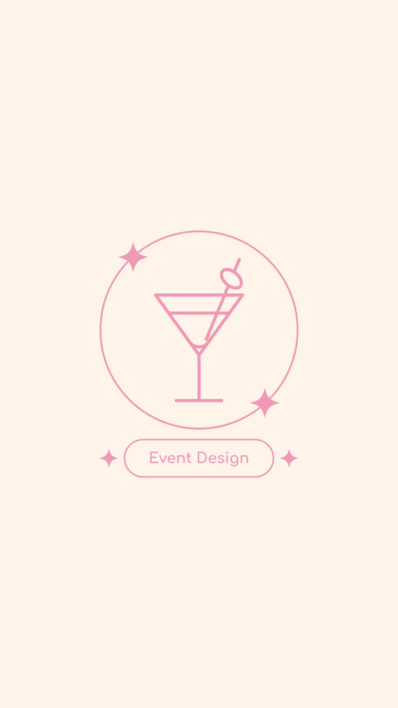 Ontwerpsjabloon van Instagram Highlight Cover van Event Design Agency Promo with Pink Icons