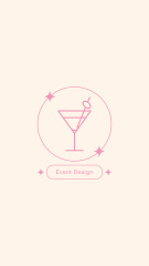 Event Design Agency Promo with Pink Icons