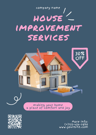 House Improvement Services With Discounts Offer Flayer Design Template