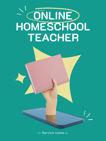 Home Education Ad Poster US Πρότυπο σχεδίασης