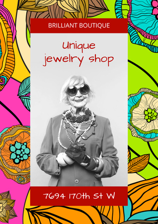 Jewelry Shop Ad Poster Design Template