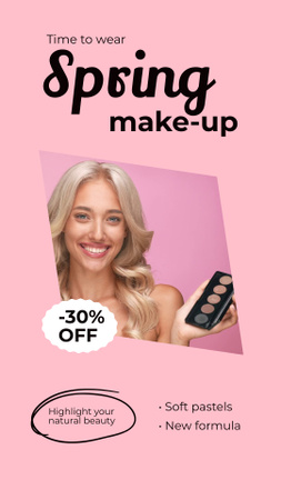 Seasonal Make Up With Eye Shadows Offer Instagram Video Story Design Template