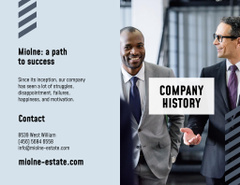 Company History Information with Group of Businessmen