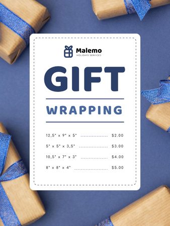 Platilla de diseño Wrapping Service Ad with Boxes with Bows Poster US
