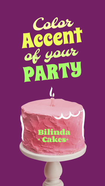Designvorlage Funny Girls dancing on Pink Cake für Instagram Story