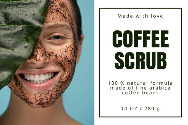 Cosmetic Coffee Scrub Label – шаблон для дизайну
