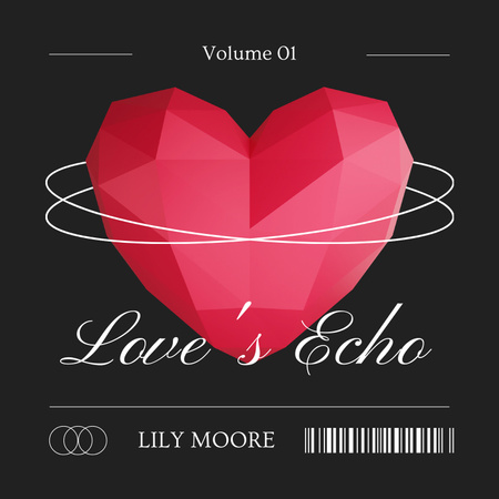 Love Songs And Tracks Due Valentine's Day Album Cover Design Template