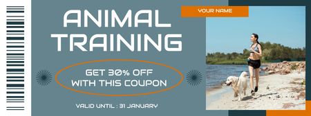 Dogs Training Course Coupon Design Template