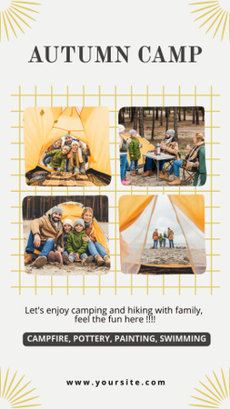 Autumn Camp Announcement Instagram Story Design Template