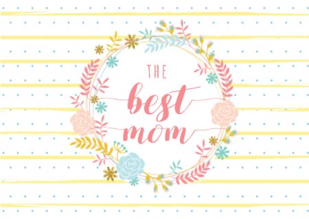 Mother's day greeting Card Design Template