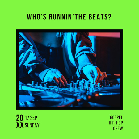 Who's Running The Beats Album Cover Design Template
