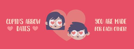 Modèle de visuel Valentine's Card with Tender Lovers - Facebook Video cover