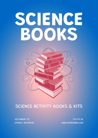 Science Books Sale Offer Poster Design Template