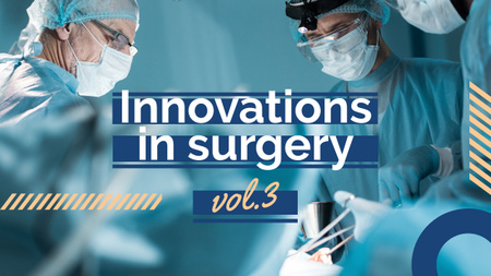 Ontwerpsjabloon van Youtube Thumbnail van Innovaties op het gebied van chirurgie Artsen die in maskers werken