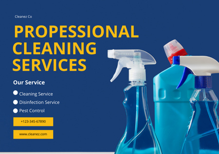 Cleaning Services Offer Flyer A5 Horizontal Design Template