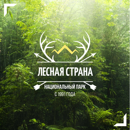 Национальный парк Живописная зелёная природа Instagram AD – шаблон для дизайна