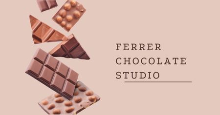 Sweet chocolate pieces Facebook AD Design Template