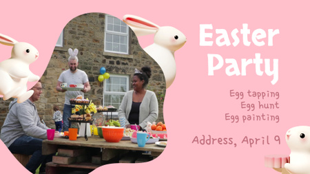 Easter Party With Traditional Activities Announce Full HD video Design Template