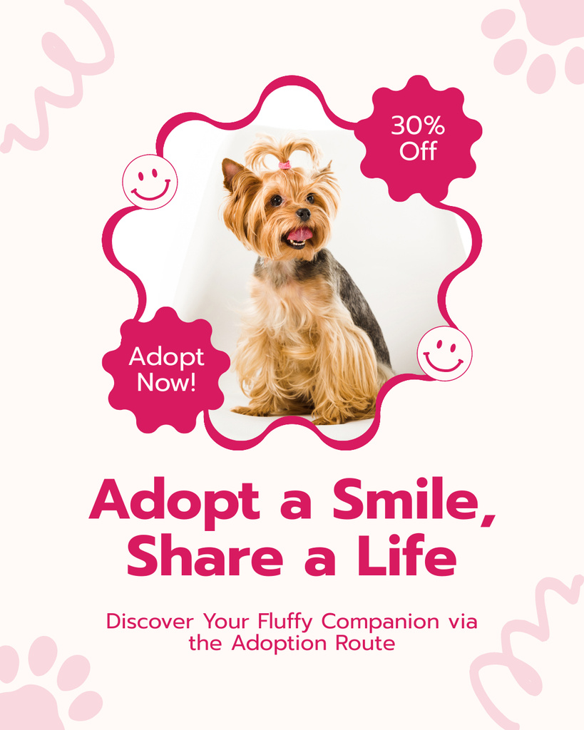 Offer to Buy Fluffy Companion at Discount Instagram Post Verticalデザインテンプレート