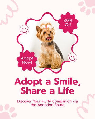 Offer to Buy Fluffy Companion at Discount Instagram Post Vertical Design Template