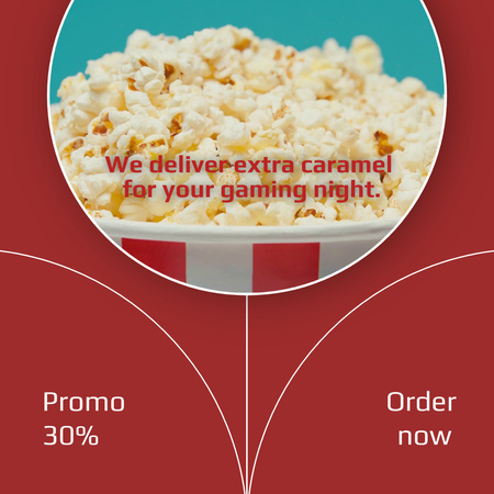 Popcorn Bucket in Red Animated Postデザインテンプレート