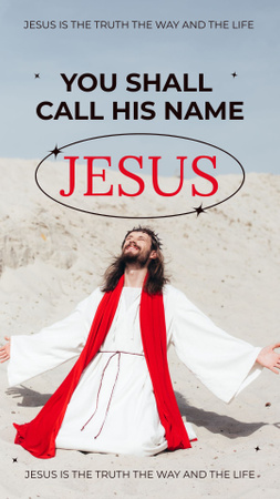 Designvorlage Phrase about Jesus für Instagram Story