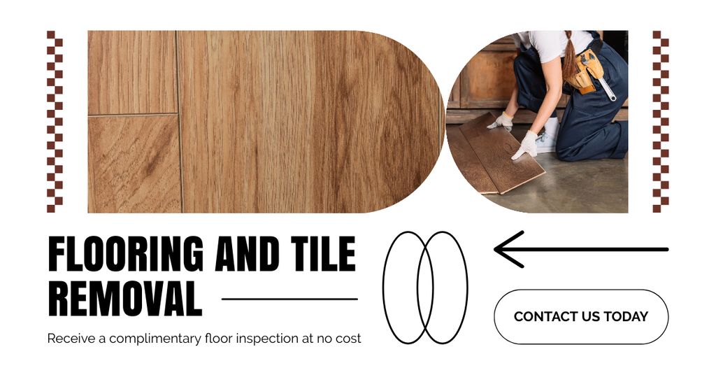 Flooring & Tile Removal Services Ad Facebook AD Modelo de Design