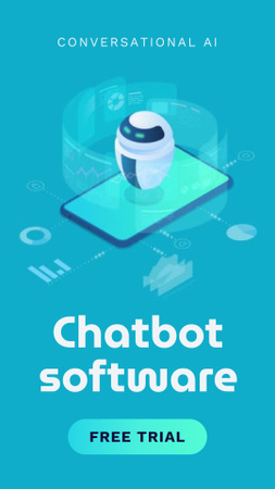 Designvorlage online chatbot-dienste für Instagram Video Story