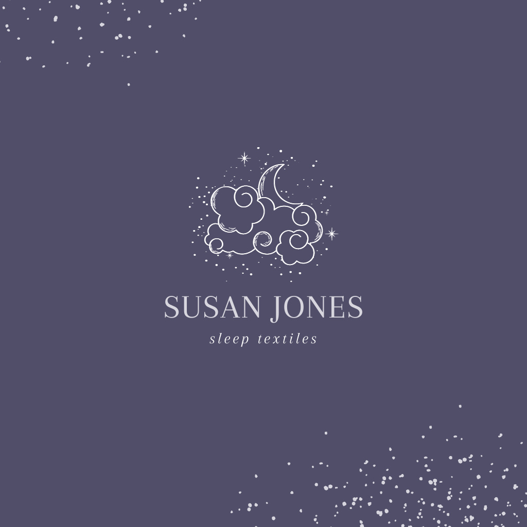 Ontwerpsjabloon van Logo van Susan Jones sleep textiles logo