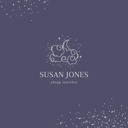 Susan Jones sleep textiles logo Logo Šablona návrhu