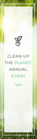 International Forests Day Events and Pollution Awareness Skyscraper – шаблон для дизайну