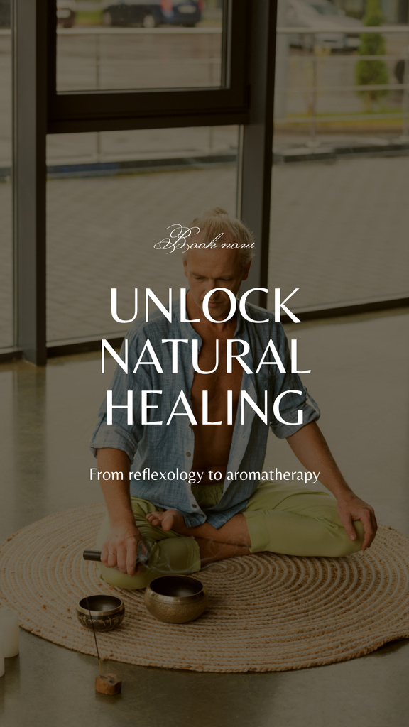 Designvorlage Natural Healing Promotion with Reflexology für Instagram Story