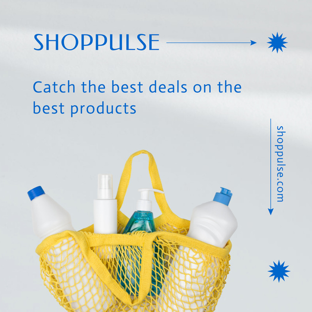 Plantilla de diseño de Household Necessities on Special Offer In Eco Bags Instagram AD 
