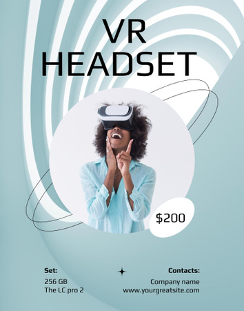 Designvorlage Virtual Reality Headset Sale Offer für Poster 22x28in