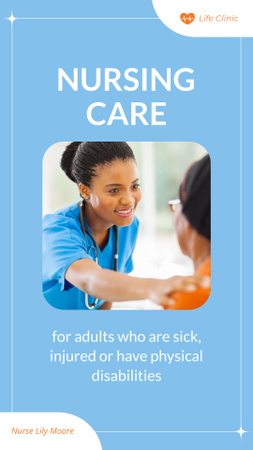 Modèle de visuel Nursing Care Services Offer - Instagram Story