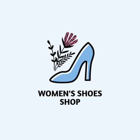 Female Shoes Store Logo Tasarım Şablonu