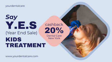 Discount Offer on Kids' Dental Treatment Youtube Design Template