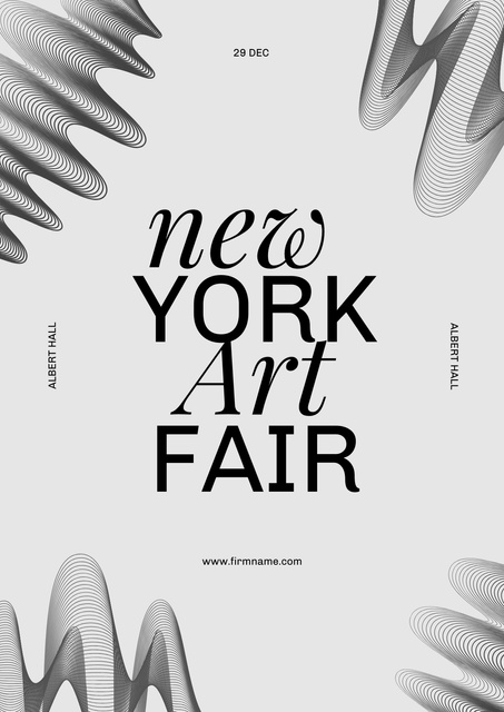 Designvorlage Art Fair Event Announcement für Poster