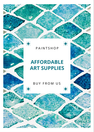 Fantastic Art Supplies And Materials Sale Offer Flyer A6 Design Template
