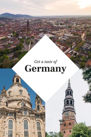 Modèle de visuel Offre spéciale d'excursion en Allemagne - Pinterest
